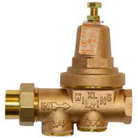 Water Pressure Reducing Valve with Integral By-pass Check Valve