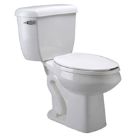 2-Piece Pressure-Assist, Siphon Jet Toilet, 1.1 gpf, Elongated, Standard Height, White Vitreous China