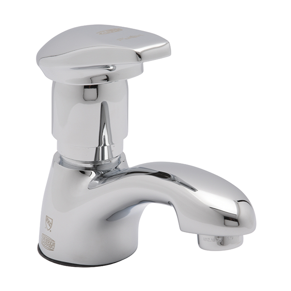 AquaSpec® single-hole deck-mount metering faucet with ADA compliant rocker handle